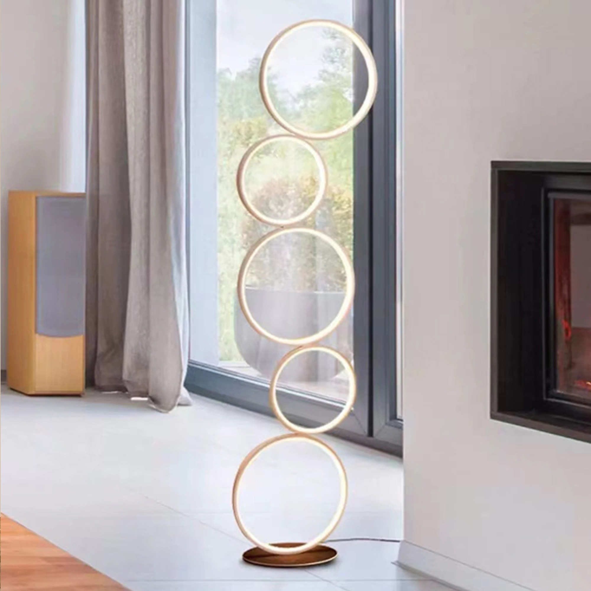 ファイブリングフロアライト WAVEWAVE スタンドライト 【通販モノタロウ】