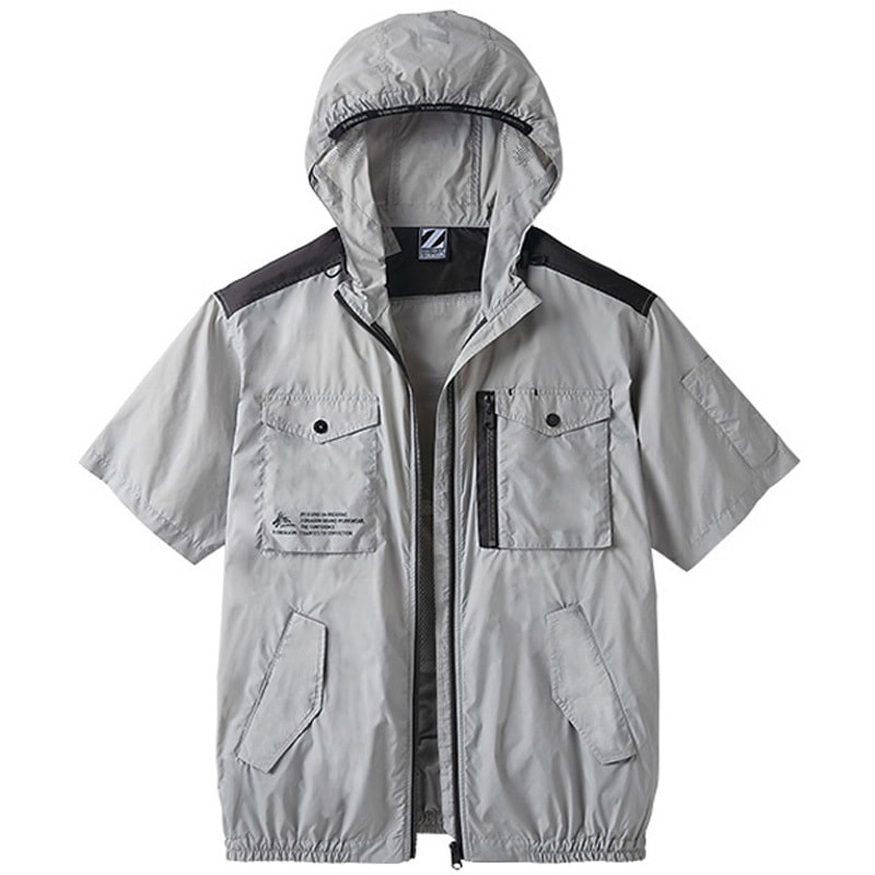 74260 空調服半袖ブルゾン 74260(服のみ) 自重堂 グレー色 L 【通販