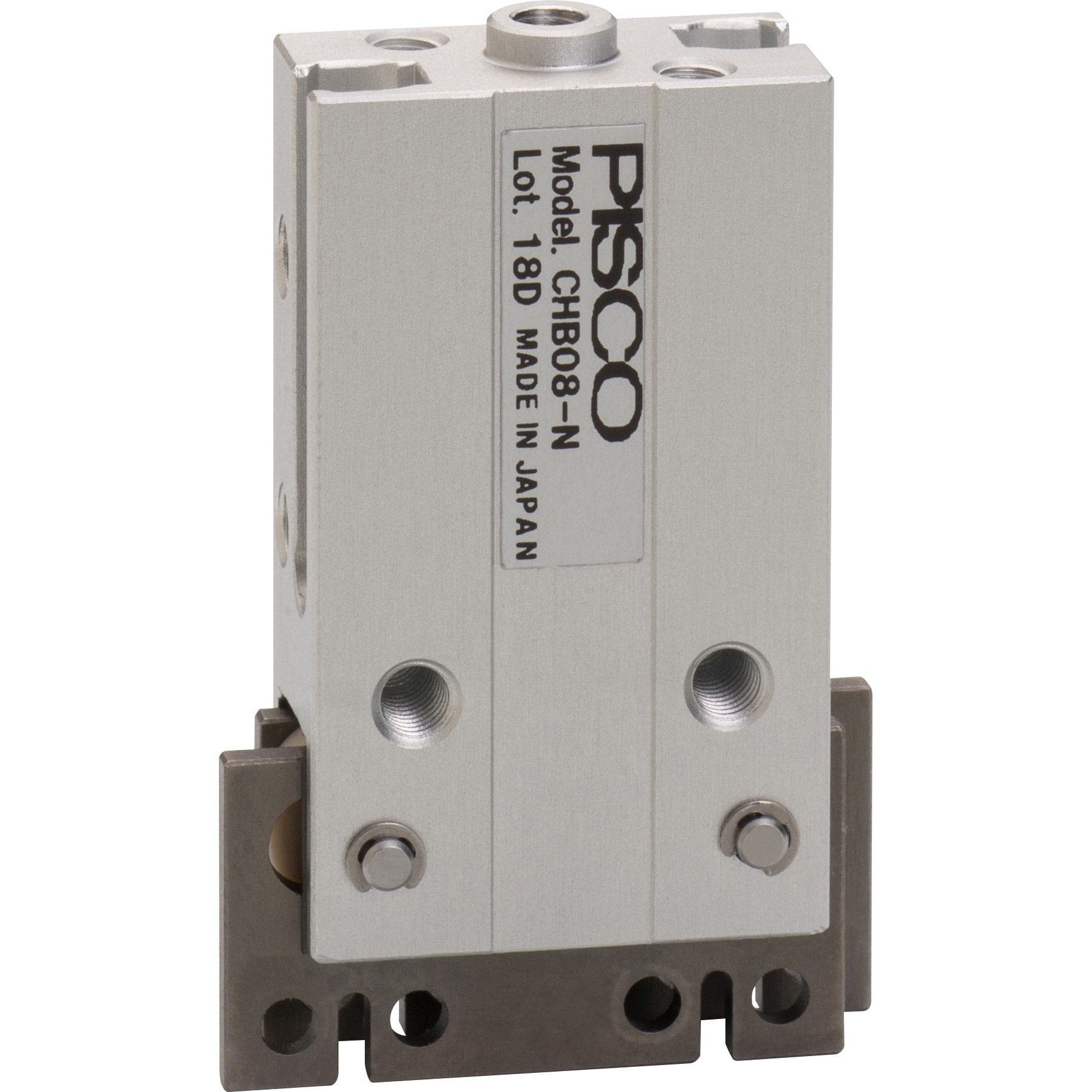 ピスコ CHB08E-D エアチャック 平行チャックマルチ ボディ厚10mm E型止輪付 複動式