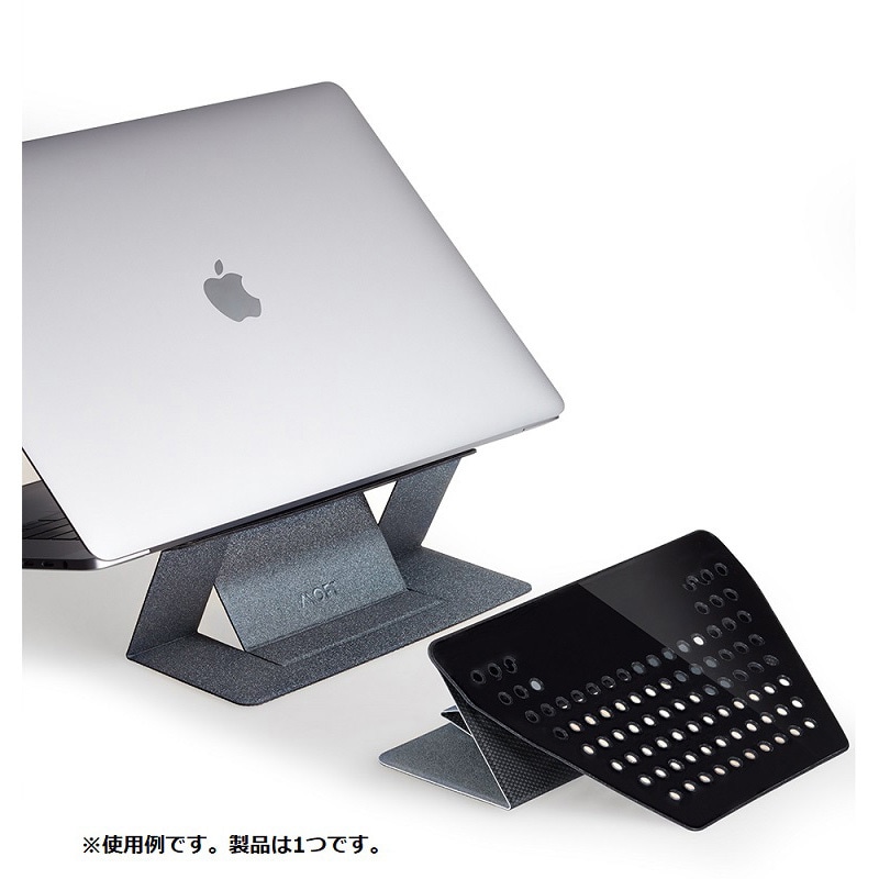 Monoprice 6イン1 Zフォールドノートパソコンスタンド 取り外し可能なUSB Cドッキングステーション 4K HDMI 並行輸入品 MS006-M-GRY-EN01 ノートパソコンスタンド[11.6インチ～15.6インチ