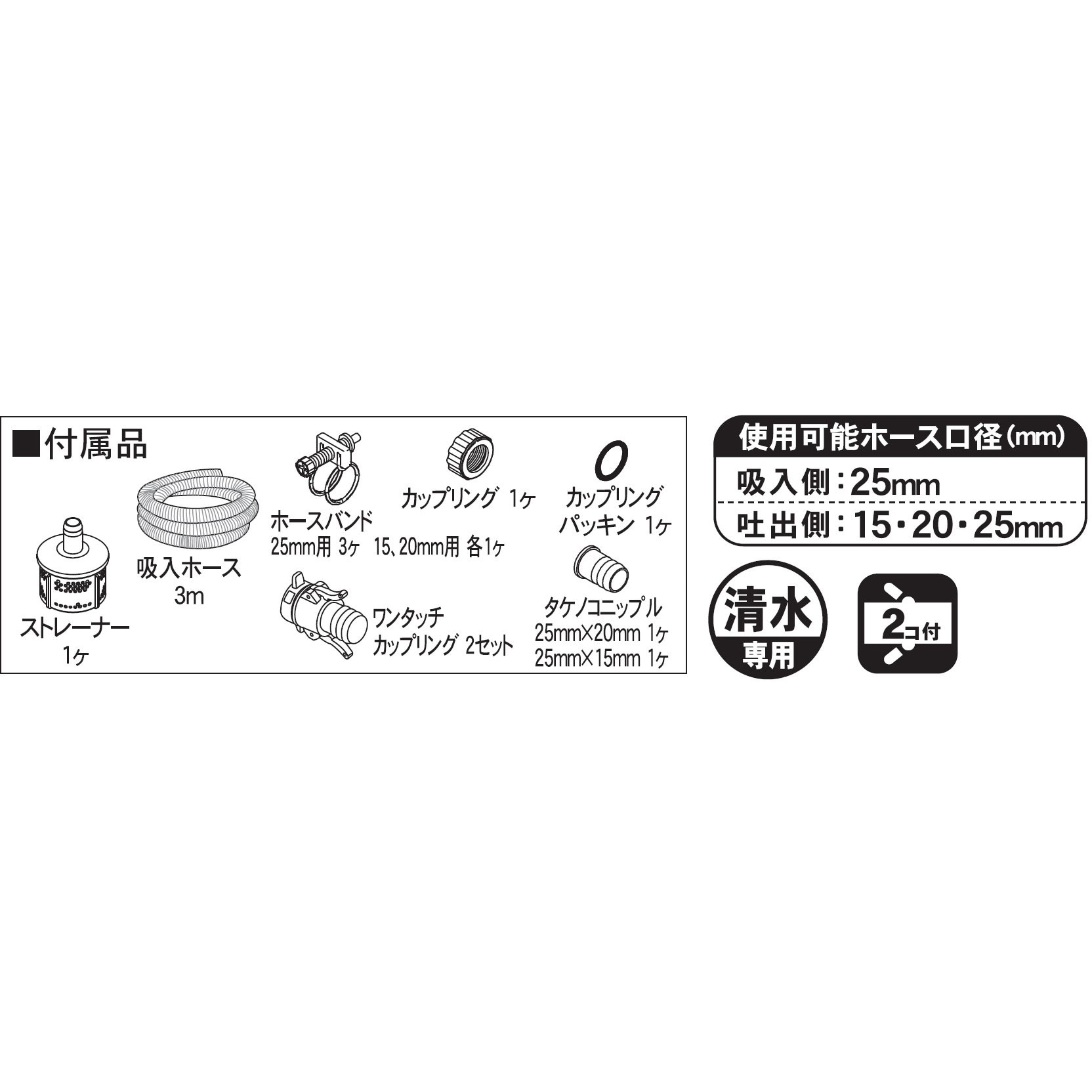 KH-25 エンジンポンプ 口径25ミリ 4サイクルシリーズ 工進 吐出量115L/min KH-25 - 【通販モノタロウ】