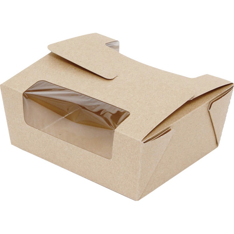 クラフト 窓付フードBOX シモジマ サイズL 1箱(20枚×15パック)