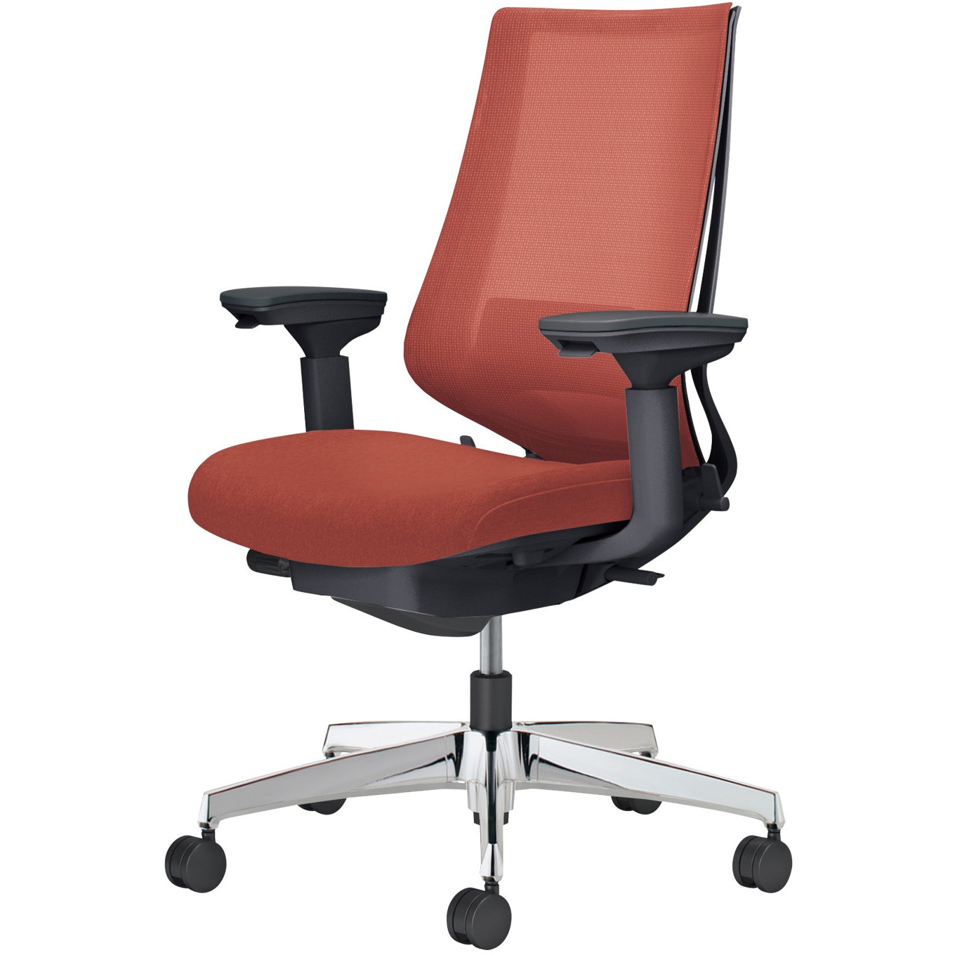 C08-P232MU-BAGAG1 オフィスチェアー デュオラ2 メッシュタイプ ハイバック(配送・組立サービス付き) コクヨ 可動肘 ポリウレタン巻きキャスター ランバーサポート付き   C08-P232MU-BAGAG1