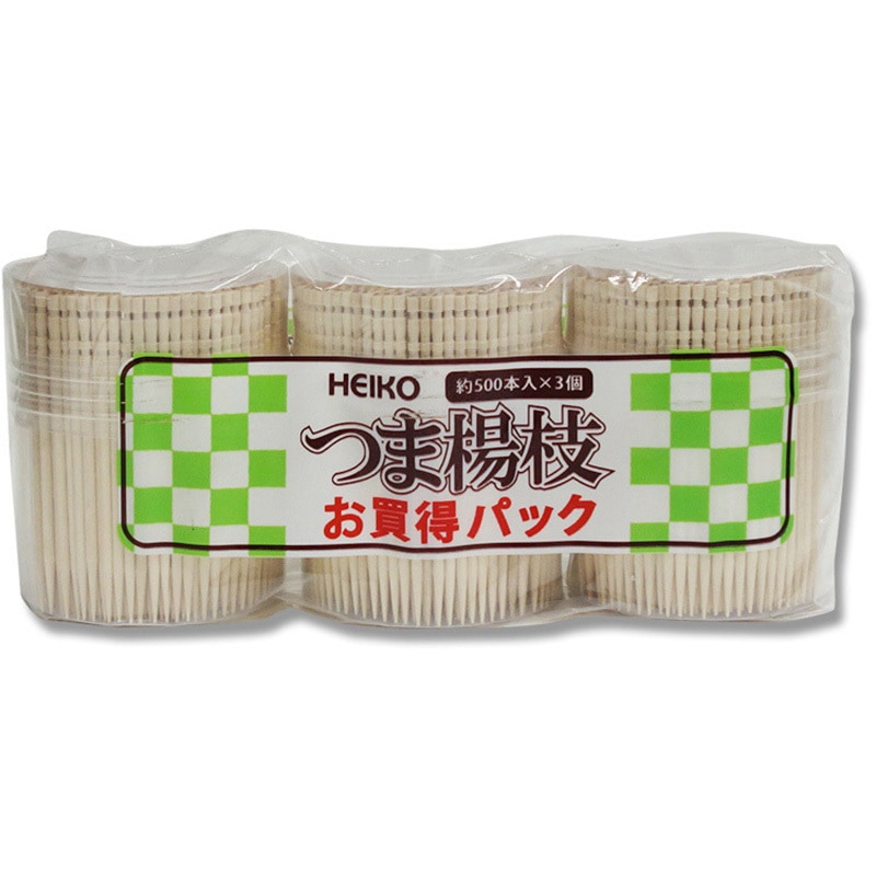 HEIKO 3P つま楊枝  500本×120個 1箱(500本×120個) シモジマ 【通販モノタロウ】