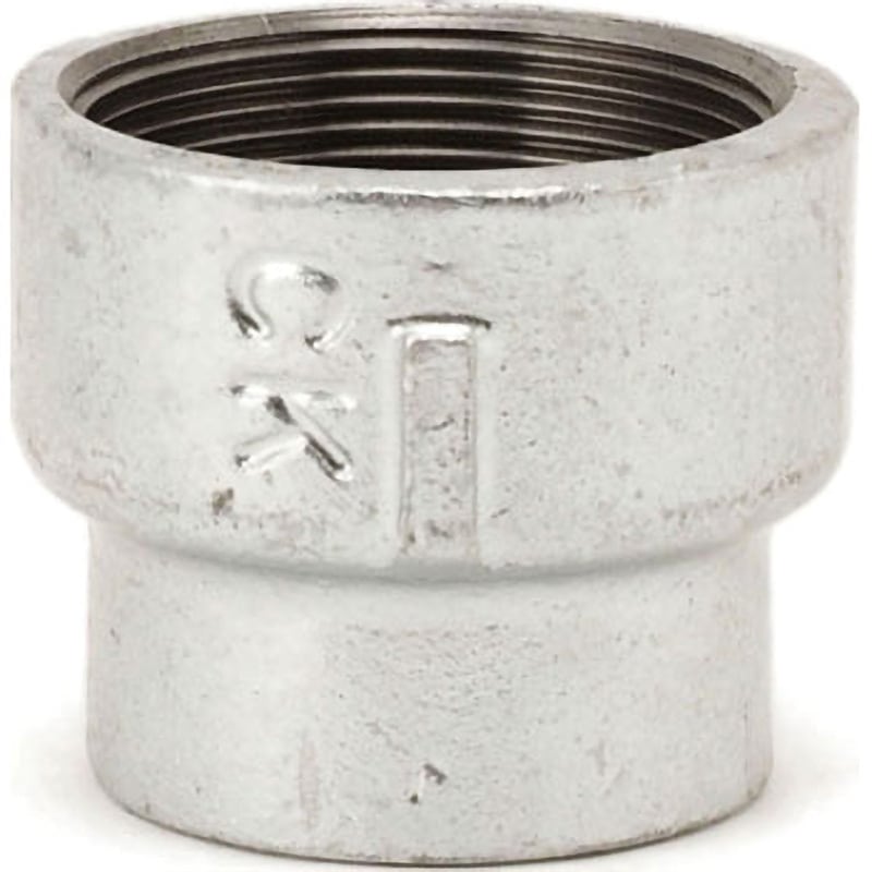 径違いソケット2 ×11/2 径違いソケット 可鍛鋳鉄製管継手 白