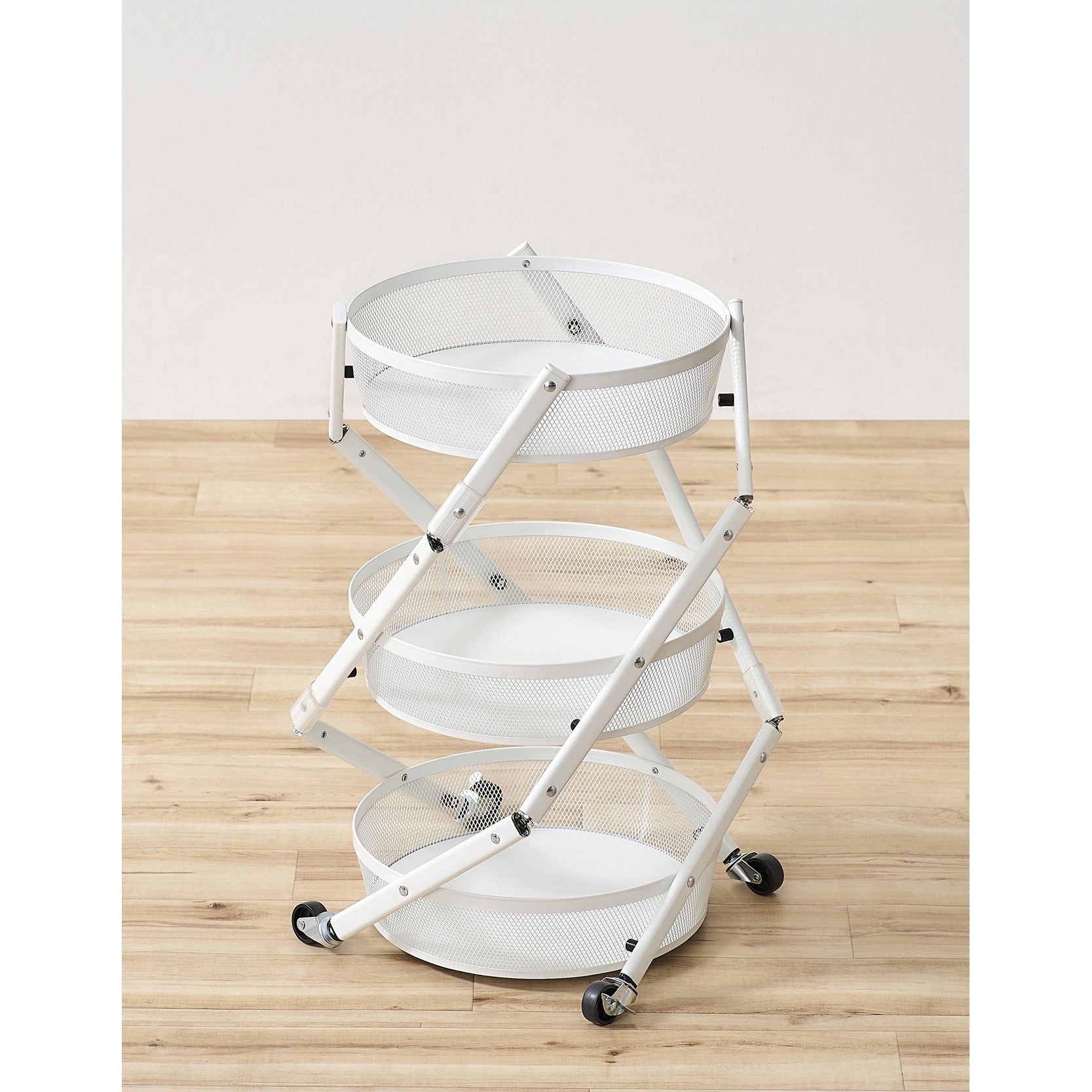 MUW-R3 マルチワゴン 丸型3段 アイリスオーヤマ ホワイト色 MUW-R3