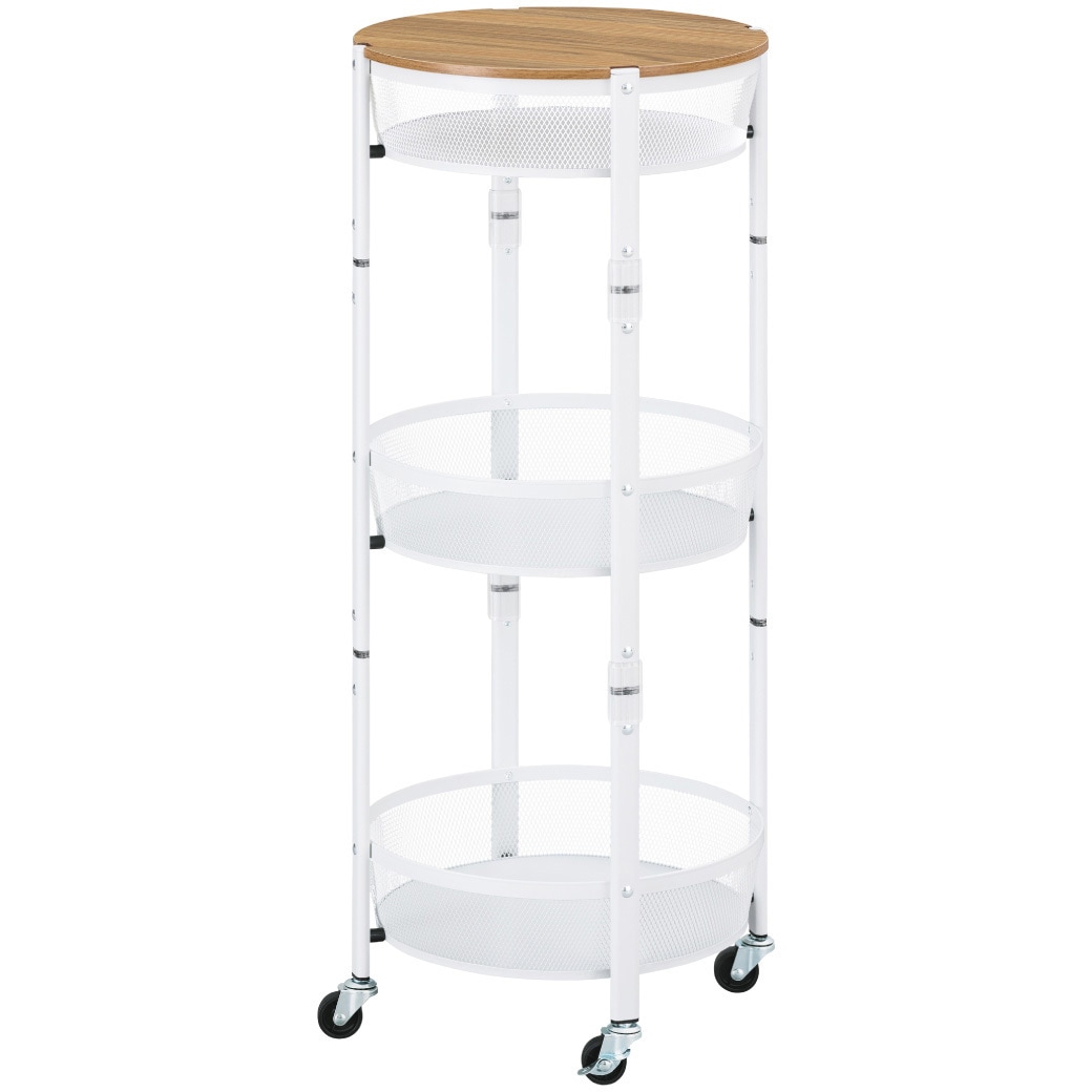 MUW-R3 マルチワゴン 丸型3段 アイリスオーヤマ ホワイト色 MUW-R3