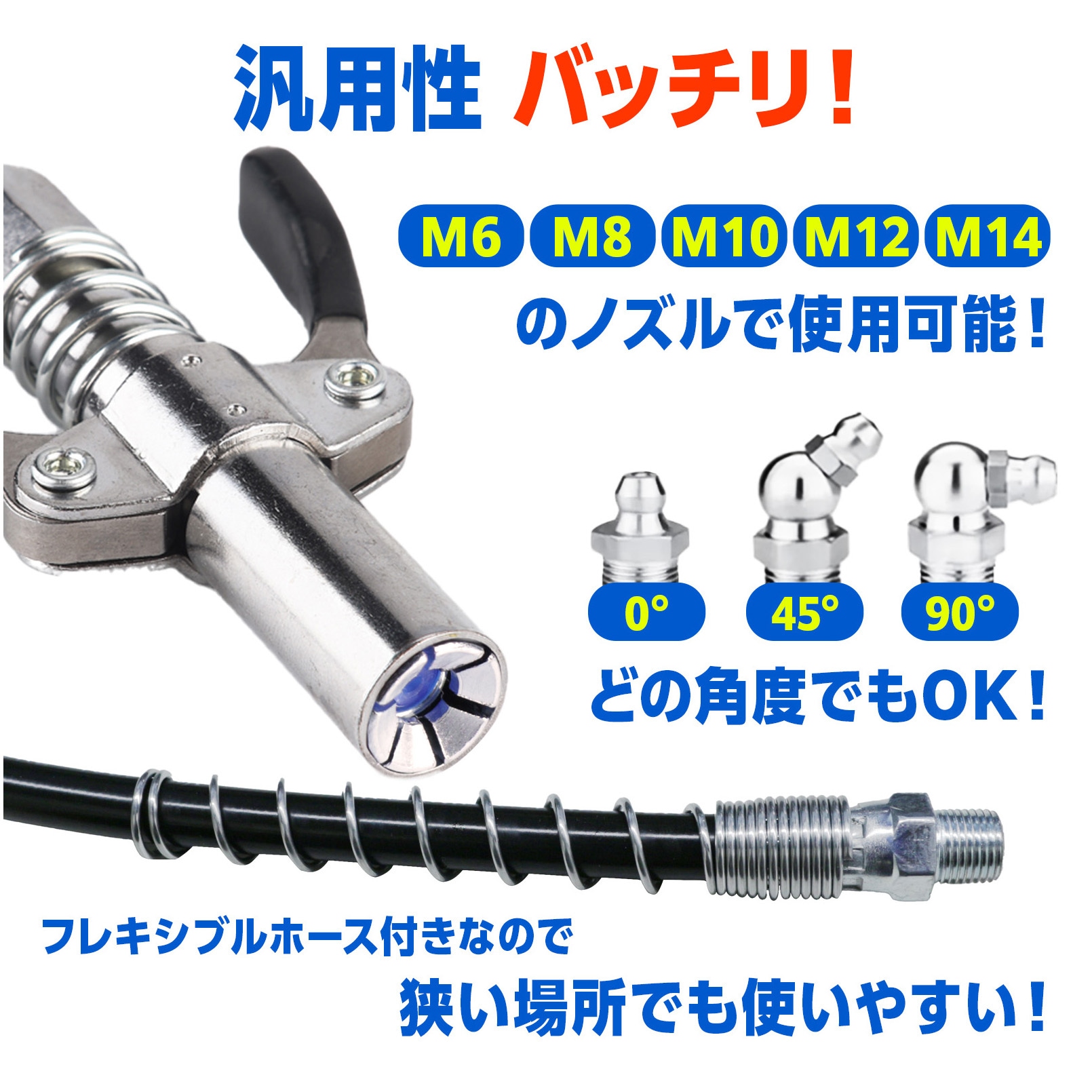 diy-075 グリスガン ノズルカプラー 日本規格 アメリカ規格 変換 Rc1/8