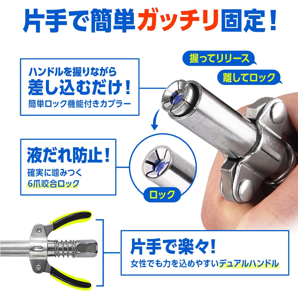 diy-075 グリスガン ノズルカプラー 日本規格 アメリカ規格 変換 Rc1/8