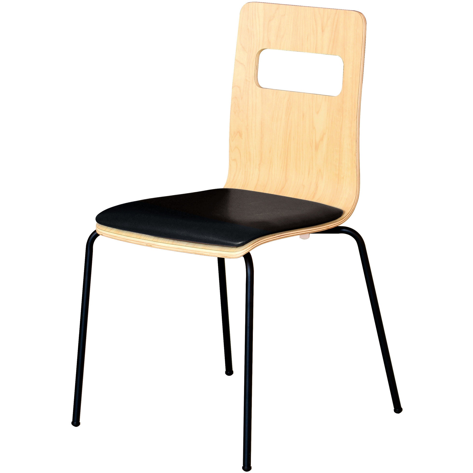 ALS-460BP-NA-BK チェア ニシキ工業 ナチュラル色 高さ855 SH460mm 幅505mm奥行505mm  ALS-460BP-NA-BK