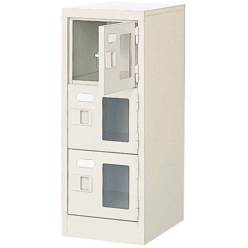 BST1-3WMXKN 扉付 シューズボックス 鍵付 BST1 三島精器 3人用 中棚無し