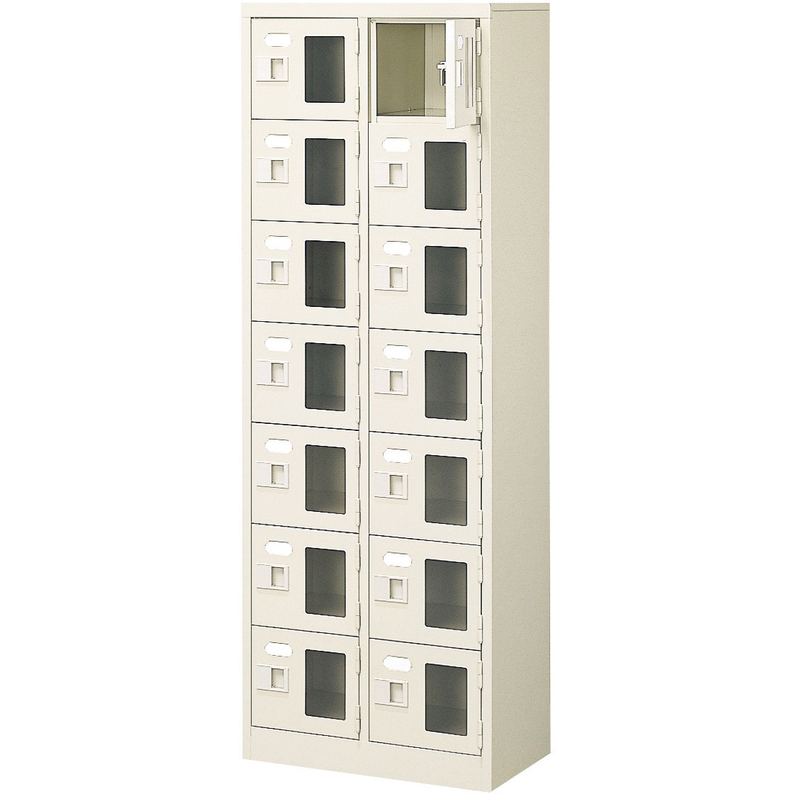 BST2-7WMXKN 扉付 シューズボックス 鍵付 BST2 三島精器 14人用 中棚無し