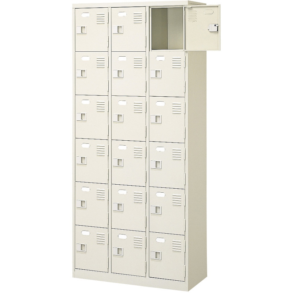 ※法人専用品※三島精器 扉付 シューズボックス 鍵無 4列6段(24人用) セミホワイト BST4-6WMXN BST3-6NNN 扉付 シューズボックス 鍵無 BST3 三島精器 18人用 中棚無し