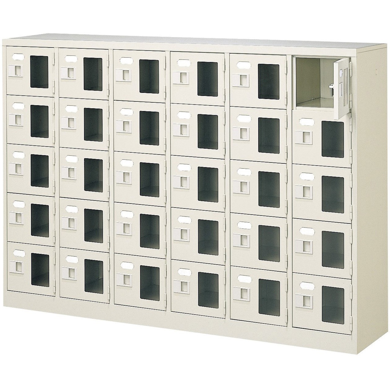 BST6-5WMXN 扉付 シューズボックス 鍵無 BST6 三島精器 30人用 中棚無し