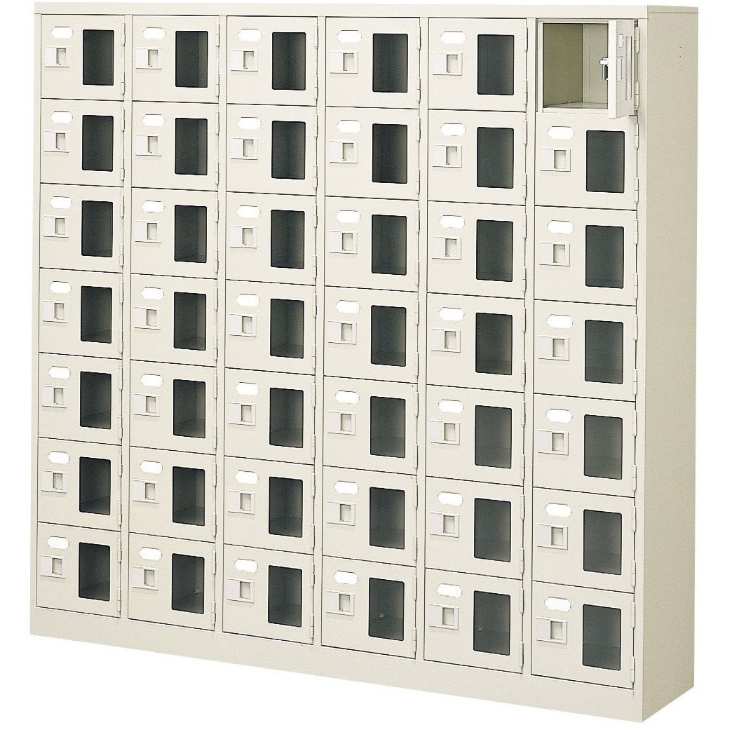 BST6-7WMXN 扉付 シューズボックス 鍵無 BST6 三島精器 42人用 中棚無し