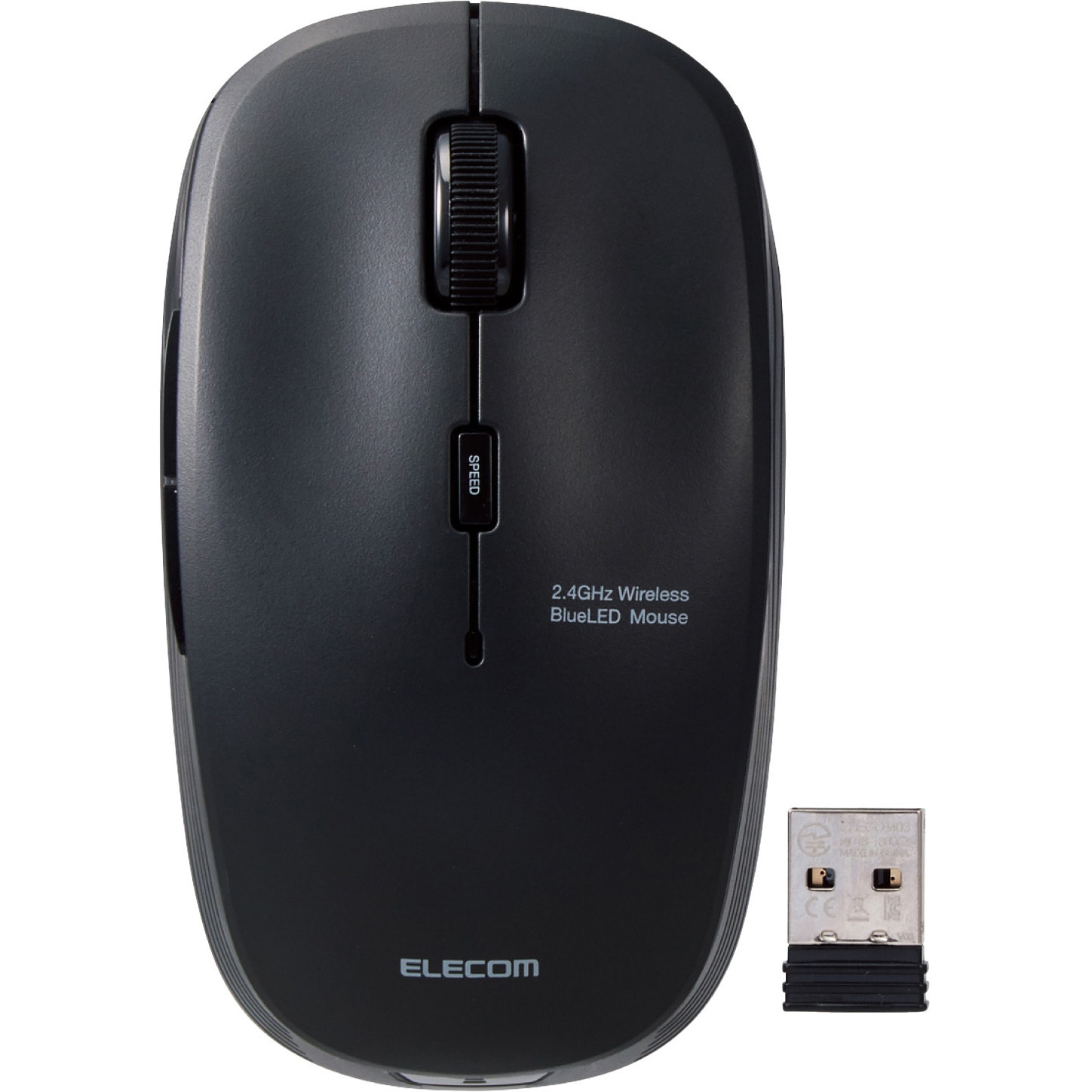 M-BL21DBKBK ワイヤレスマウス 無線 2.4GHz USB 抗菌 ブルーLED 5 