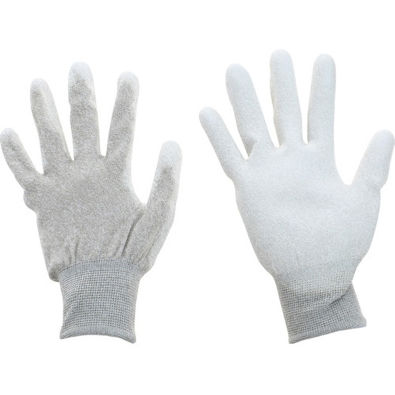 ESD-GPCL-M10 銅繊維入ESD手袋(手のひらコーティング仕様) 10双入 TRUSCO 厚さ0.6mm  ESD-GPCL-M10