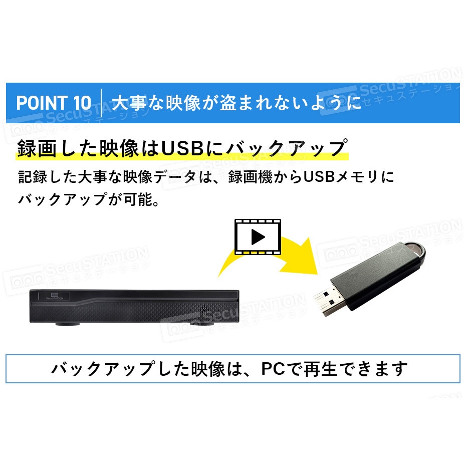 SC-DZ88K-4B-800A-1HD SecuSTATION DZシリーズPoE8ch録画装置+800万