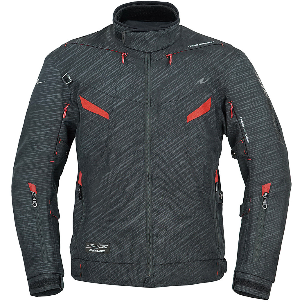 RR7251SSK/RDL2 エアベントライディングジャケット ラフアンドロード スラッシュ-ブラック×レッド色 WM/レディースサイズ