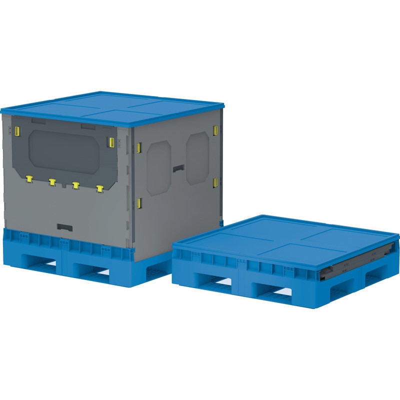 80659901GL802BL503 コンパレッターF#1000-2D(セット)+蓋 サンコー(三甲) ライトグレー/ブルー色