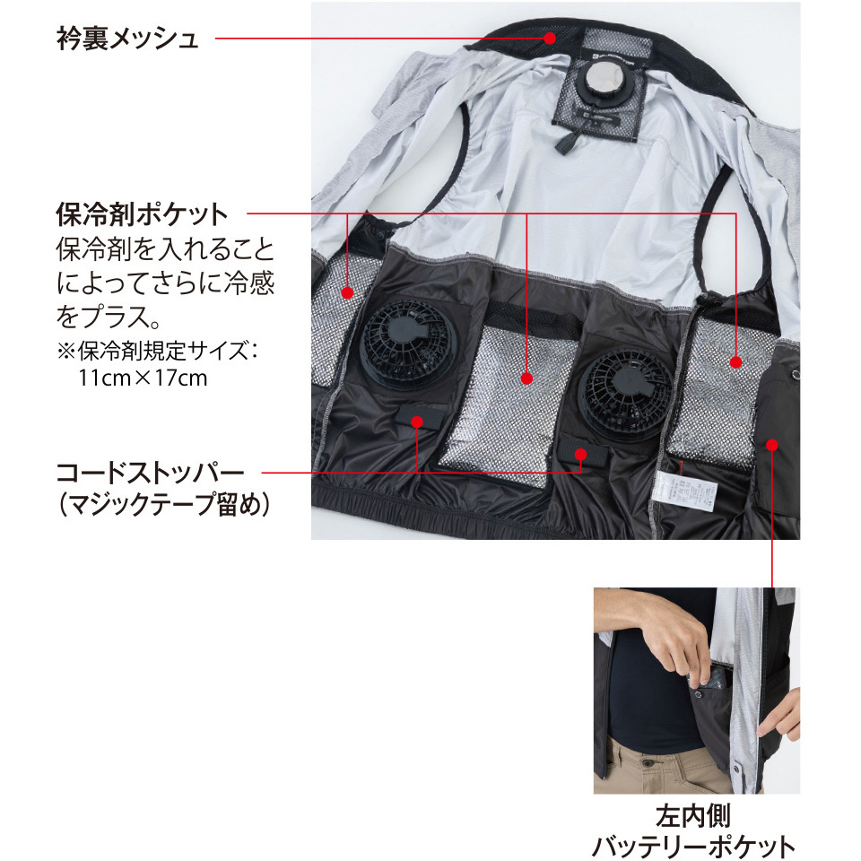 ボルトクールライト 空調ベスト ファン バッテリー フルセット G244029 ボルトクールライト+ベスト・ファン・バッテリーセット 1