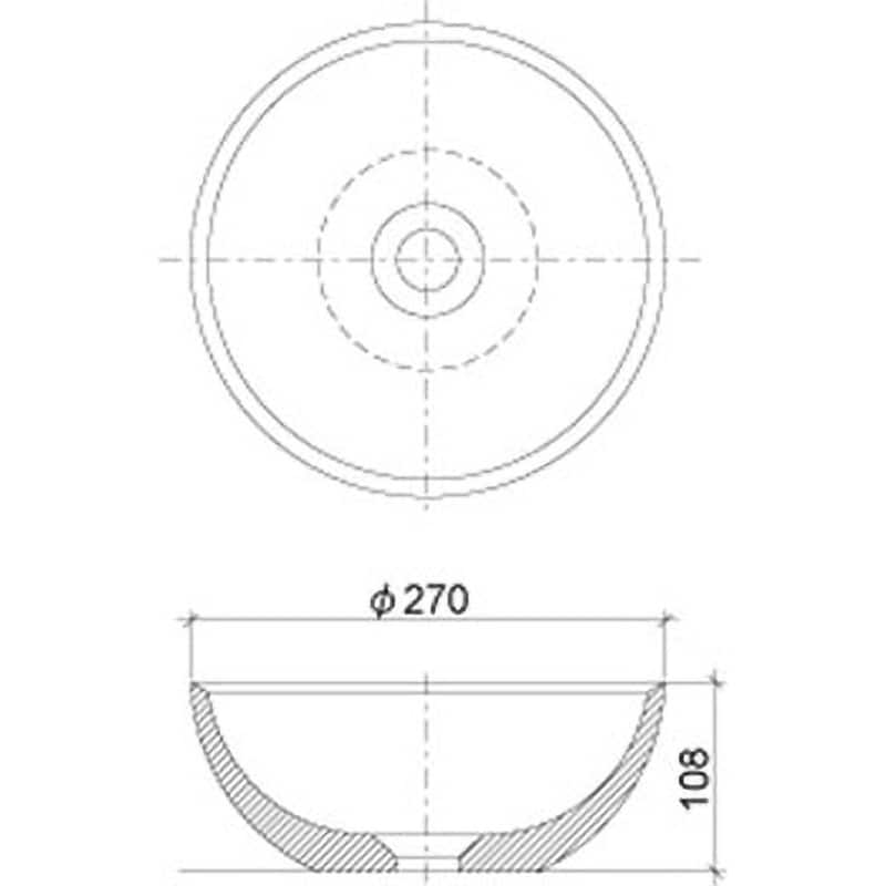 LSM3-NE 置き型手洗器・洗面ボウルΦ270(モノクローム・シリーズ LSM3-NE 置き型手洗器・洗面ボウルΦ270(モノクローム・シリーズ