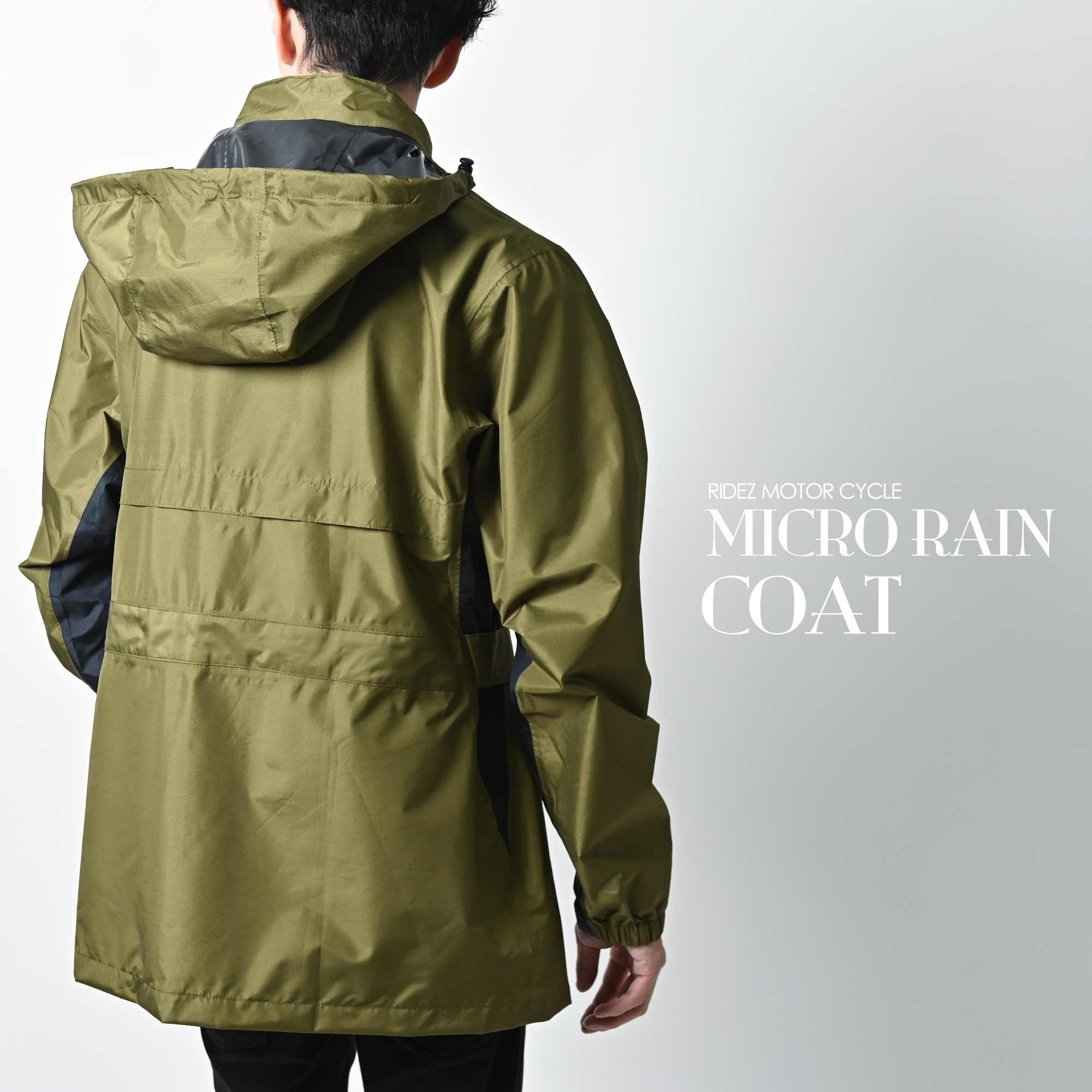 MCR05-OLIVE-LL バイク レイン コート 紳士 雨具 MCR05 RIDEZ(ライズ 