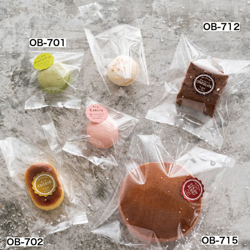 OB-702 無地スイーツパック/クリア 1パック(100枚) HEADS(ヘッズ