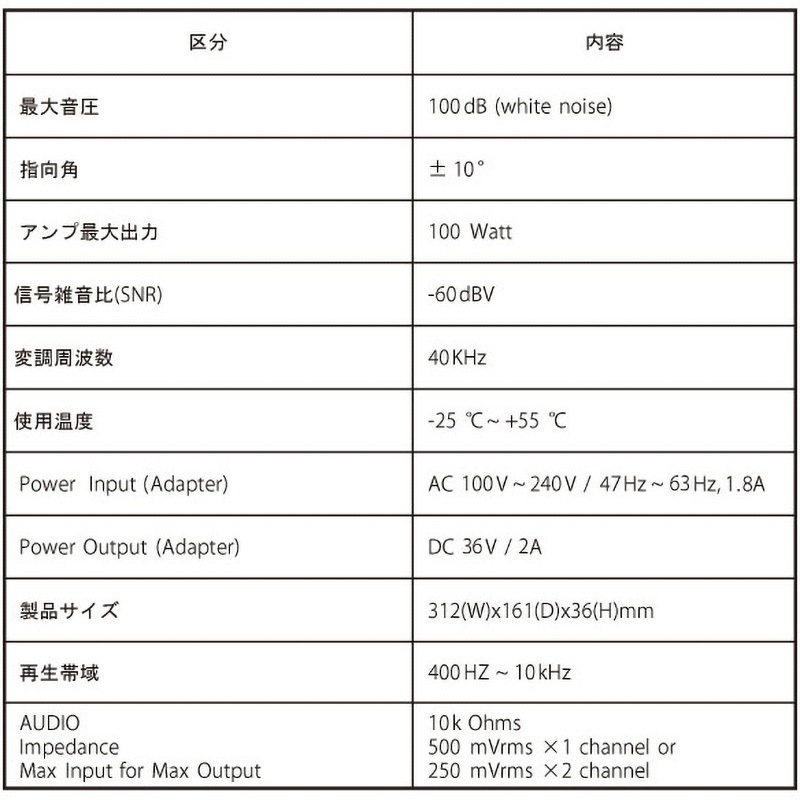 JDS-U36(BK) 超指向性スピーカー クラリエル 1個 JDソリューション
