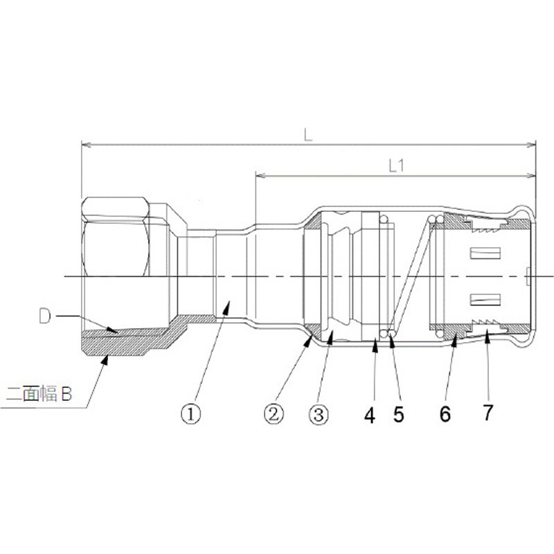 FS メスアダプターソケット 1押継手 リケン 呼び径(B)1-1/2 【通販 