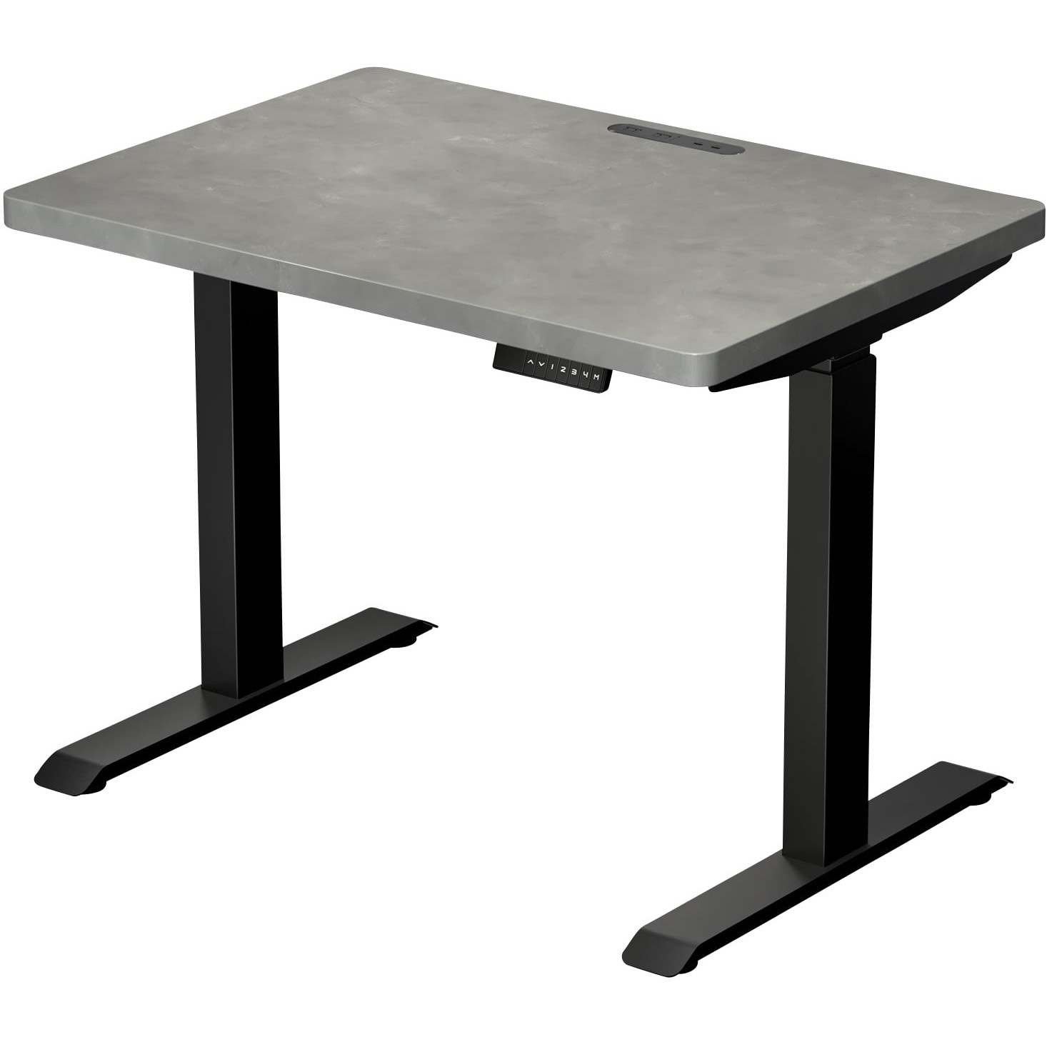 電動昇降デスク 電源タップ メモリー機能付き 幅100/120/140 奥行70 高さ72.5-118.5cm ハイグレード天板