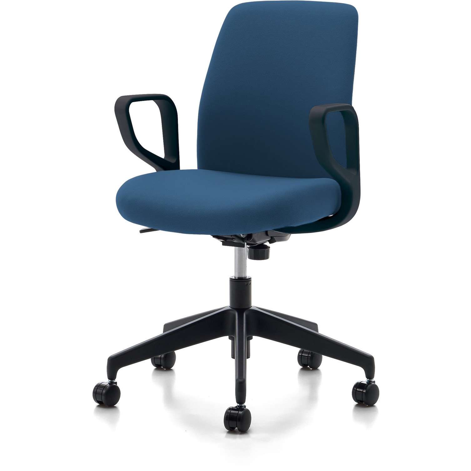 C02-B151CW-BKT7T71 オフィスチェアー エルア ロータイプ(配送・組立サービス付き) コクヨ キャスターあり サークル肘 高さ905mm幅630mm奥行560mm  C02-B151CW-BKT7T71