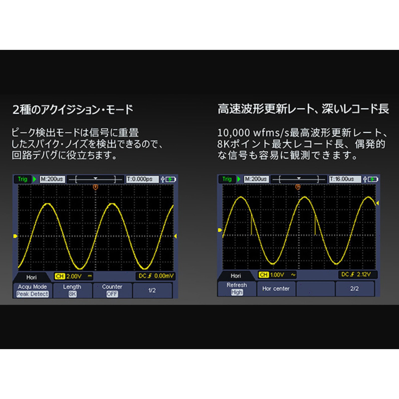 HDS2102S ハンドヘルド・オシロスコープ HDS200シリーズ (25MHz 