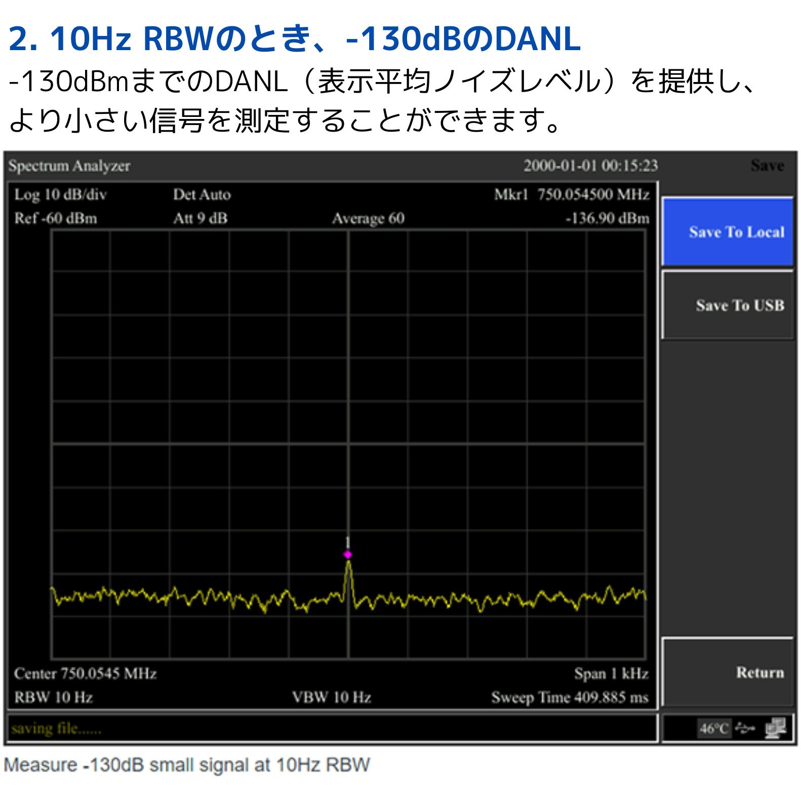 XSA1075P-TG ベンチトップ・スペクトラム・アナライザ XSA1000P