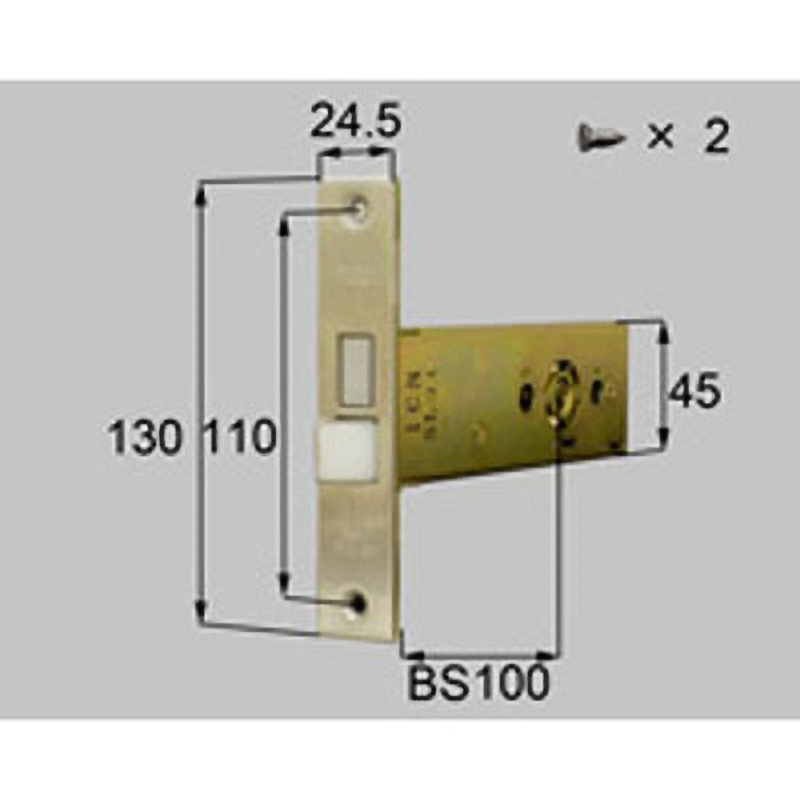 握り玉用箱錠セット TOSTEM(LIXIL) 本締錠 【通販モノタロウ】