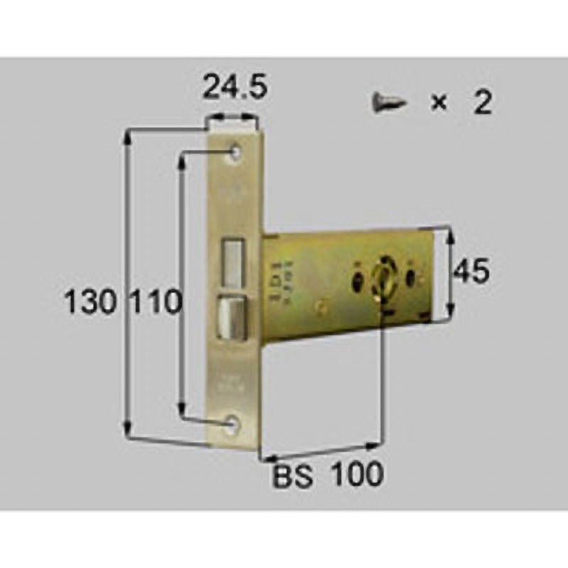 DCZZ337 握り玉用箱錠セット TOSTEM(LIXIL) シルバー色 - 【通販