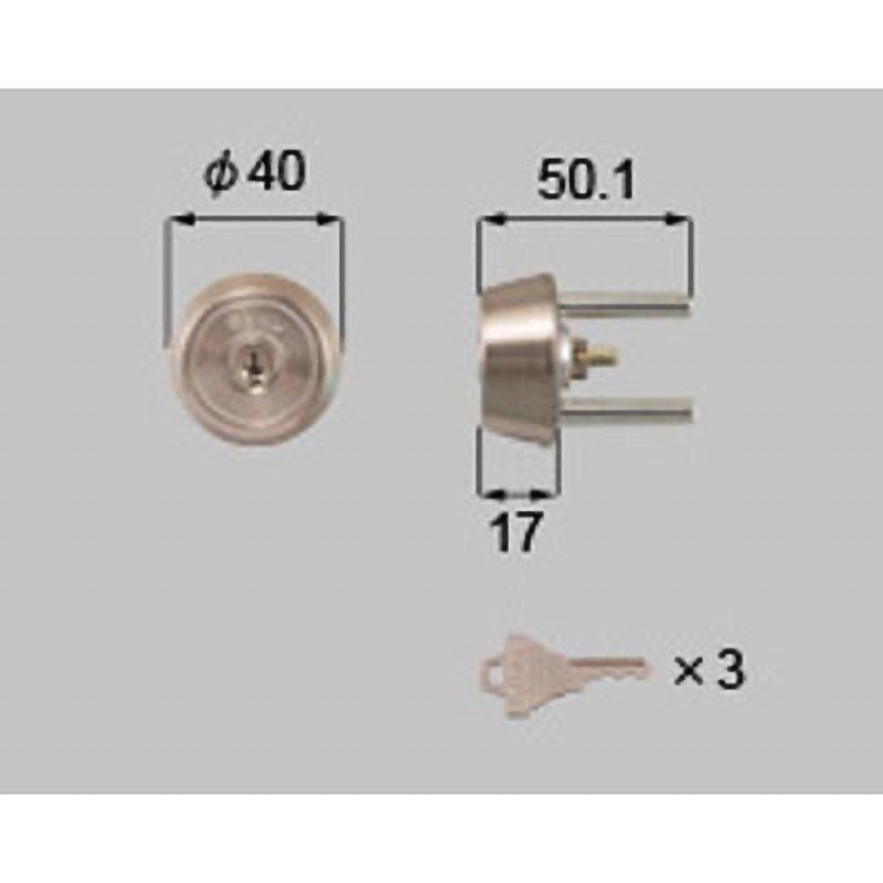 DMJZ1211 シリンダー錠 TOSTEM(LIXIL) ヘアーライン色   DMJZ1211 5,778円