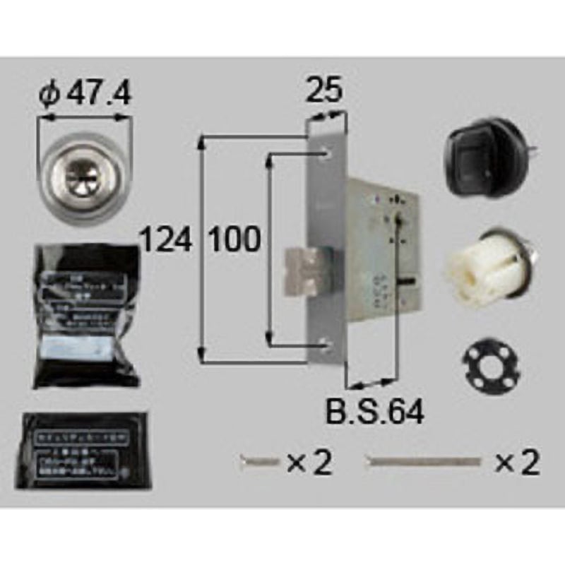 DCZZ3505 交換用シリアルファFB1ロックメイン3505用 TOSTEM(LIXIL) シルバー色