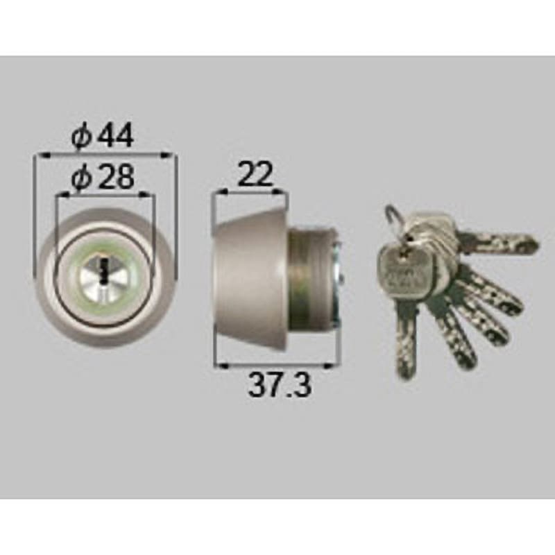 DCZZ3004 交換用シリンダーミワJN1ロック3004用 TOSTEM(LIXIL) シャイングレー色