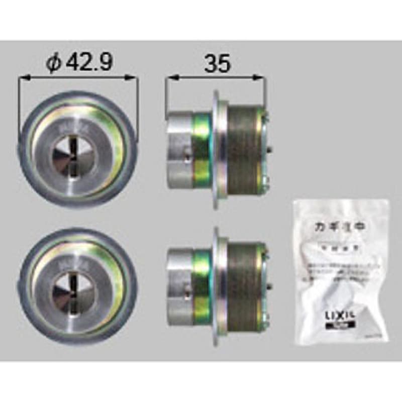 DCZZ1016 交換用シリンダーミワJN2ロック1016用 TOSTEM(LIXIL) ヘアーライン色