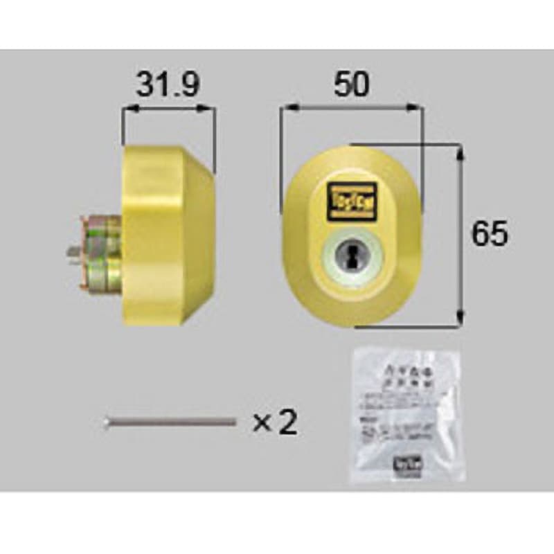 DRZZ2006 シリンダー錠 TOSTEM(LIXIL) ゴールド色   DRZZ2006