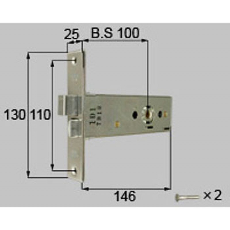 D1X72 箱錠 TOSTEM(LIXIL) シルバー色   D1X72