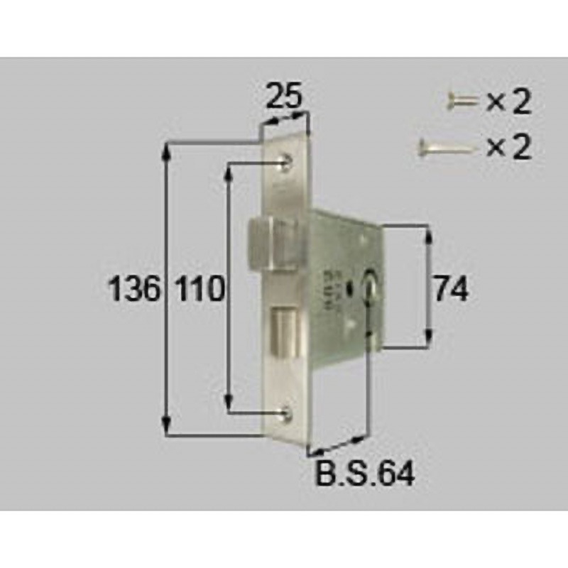 D1Y58 箱錠 TOSTEM(LIXIL) シルバー色   D1Y58