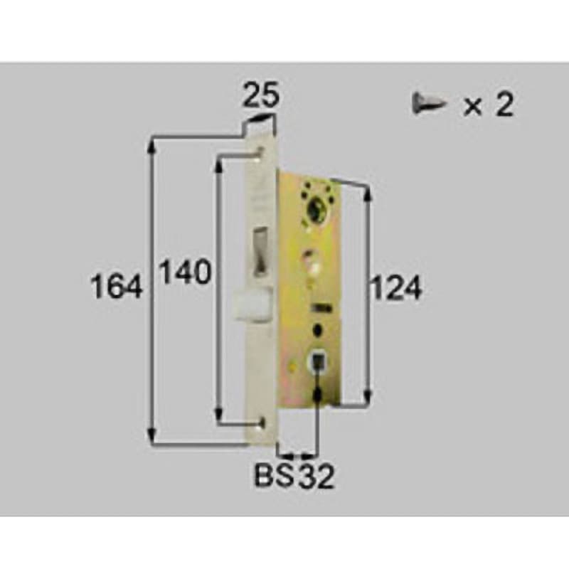 タムムムページ DCZZ346 箱錠 TOSTEM(LIXIL) シルバー色 DCZZ346 - 【通販