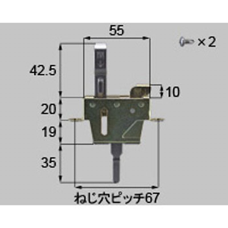 GAAZ15N 雨戸錠(下) TOSTEM(LIXIL) シルバー色