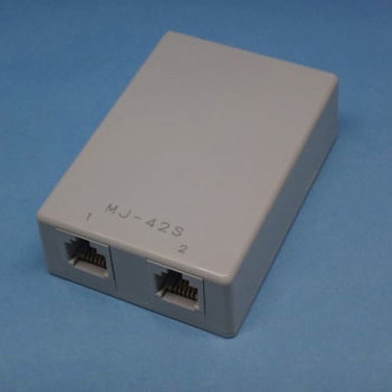MJ-42S-MG モジュラーローゼット 露出タイプ 1個 東名通信工業