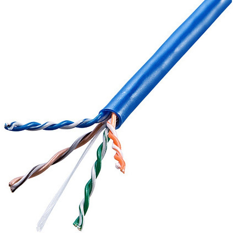 サンワサプライ LANケーブル 300m KB-C5L-CB300BLN【CAT5eUTP単線ケーブルのみ（ブルー・300m