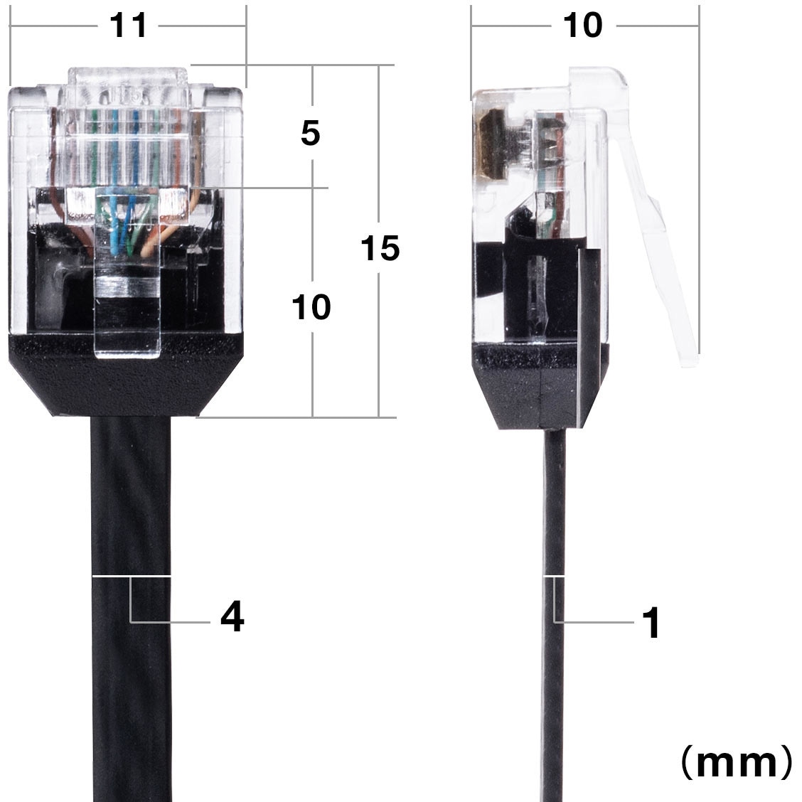 500-LAN6AFL-01 LANケーブル サンワダイレクト ブラック色 規格CAT6A