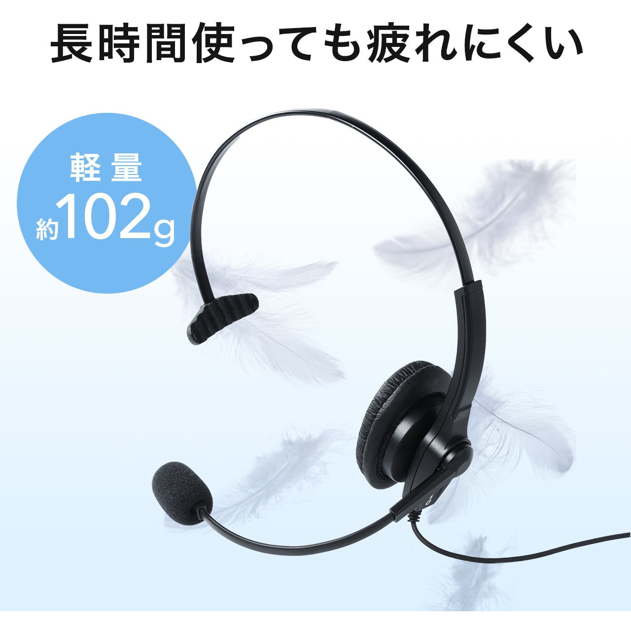 400-HS043 ヘッドセット サンワダイレクト 双指向性 【通販モノタロウ】