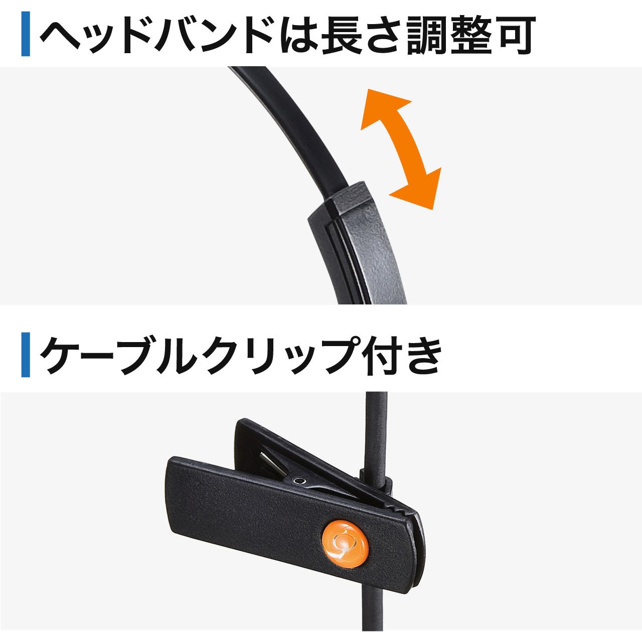 400-HS043 ヘッドセット サンワダイレクト 双指向性 【通販モノタロウ】